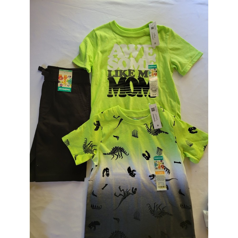 NWT - Boys 5t Shorts and Two 4t Shirts - Garanimals